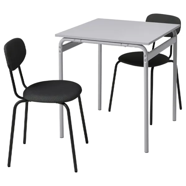 Обеденные стол со стульями Ikea Grasala/Ostano/Remmarn Квадратная / ДСП / Серый photo 1