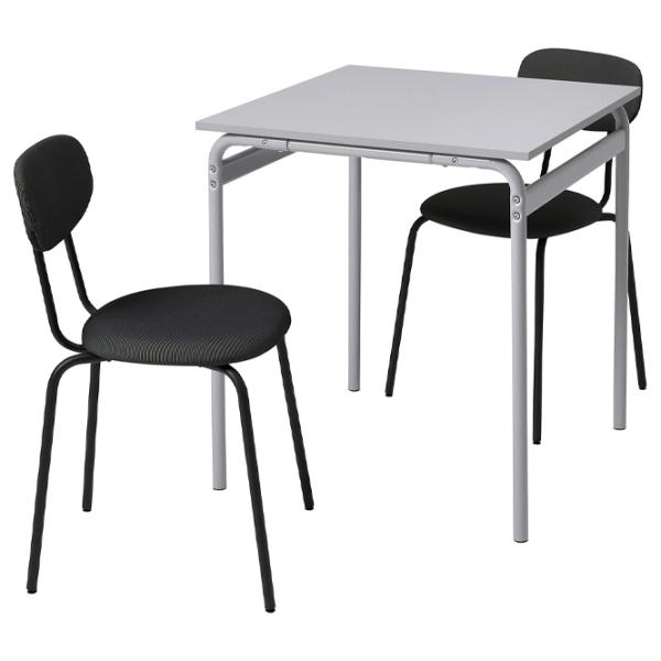 Обеденные стол со стульями Ikea Grasala/Ostano/Remmarn Квадратная / ДСП / Серый photo 1