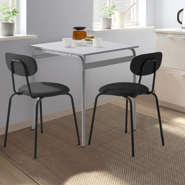 Обеденные стол со стульями Ikea Grasala/Ostano/Remmarn Квадратная / ДСП / Серый photo 5