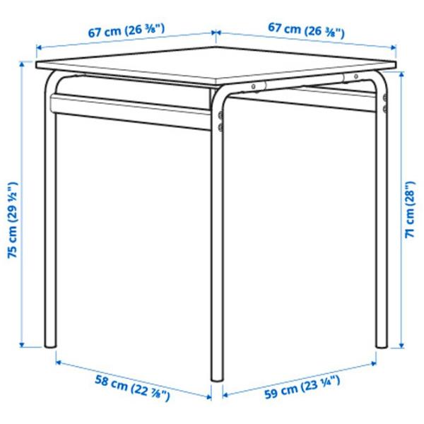 Обеденные стол со стульями Ikea Grasala/Ostano/Remmarn Квадратная / ДСП / Серый photo 7
