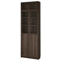 Dulap cu polițe Ikea Billy/Oxberg 237 x 80 x 30 / MDF / Dark Brown