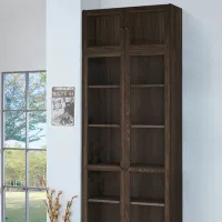 Dulap cu polițe Ikea Billy/Oxberg 237 x 80 x 30 / MDF / Dark Brown photo 7