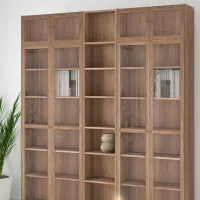 Шкаф с полками Ikea Billy/Oxberg 237 x 200 x 30см / МДФ / Дуб photo 9