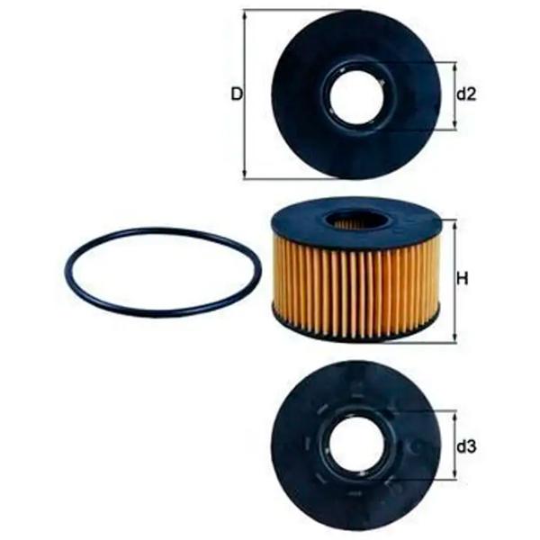 Масляный фильтр Mahle OX 191D MHL-OX 191D photo 3 Масляный фильтр Mahle OX 191D MHL-OX 191D photo 3