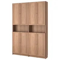 Шкаф с полками Ikea Billy/Oxberg 237 x 160 x 30см / МДФ / Дуб