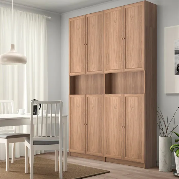 Шкаф с полками Ikea Billy/Oxberg 237 x 160 x 30см / МДФ / Дуб photo 6