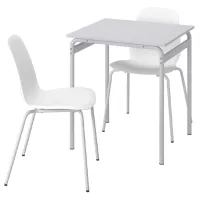 Set masă și scaune Ikea Grasala/Lidas Pătrată / PAL / Gray