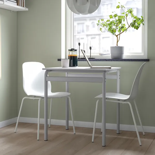 Обеденные стол со стульями Ikea Grasala/Lidas Квадратная / ДСП / Серый photo 9