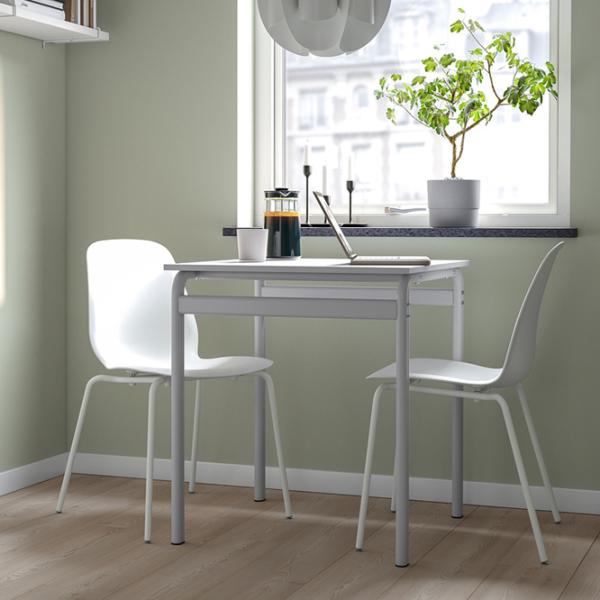 Обеденные стол со стульями Ikea Grasala/Lidas Квадратная / ДСП / Серый photo 9