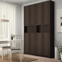Dulap cu polițe Ikea Billy/Oxberg 237 x 160 x 30 / MDF / Dark Brown photo 7