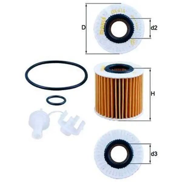 Масляный фильтр Mahle OX 414D1 MHL-OX 414D1 photo 3 Масляный фильтр Mahle OX 414D1 MHL-OX 414D1 photo 3