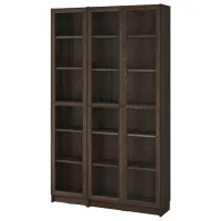 Dulap cu polițe Ikea Billy/Oxberg 202 x 120 x 30 / MDF / Dark Brown