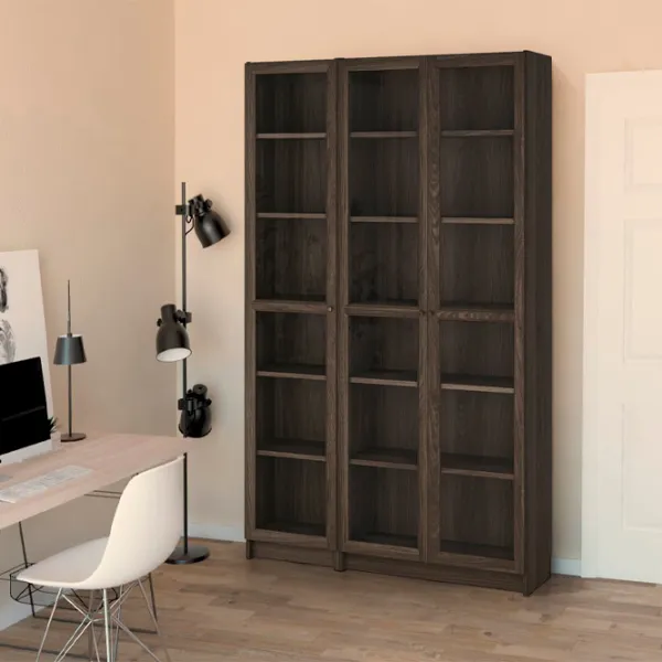 Шкаф с полками Ikea Billy/Oxberg 202 x 120 x 30см / МДФ / Темно Коричневый photo 7