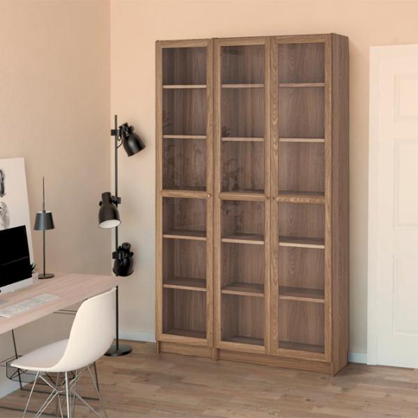 Шкаф с полками Ikea Billy/Oxberg 202 x 120 x 30см / МДФ / Дуб photo 7