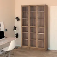 Шкаф с полками Ikea Billy/Oxberg 202 x 120 x 30см / МДФ / Дуб photo 7