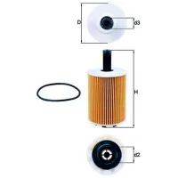 Filtru de ulei Mahle OX 188D MHL-OX 188D photo 3