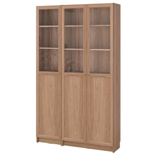Dulap cu polițe Ikea Billy/Oxberg 202 x 120 x 30 / MDF / Stejar photo 1