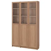 Dulap cu polițe Ikea Billy/Oxberg 202 x 120 x 30 / MDF / Stejar
