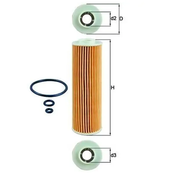 Масляный фильтр Mahle OX 183/5D1 MHL-OX 183/5D1 photo 5