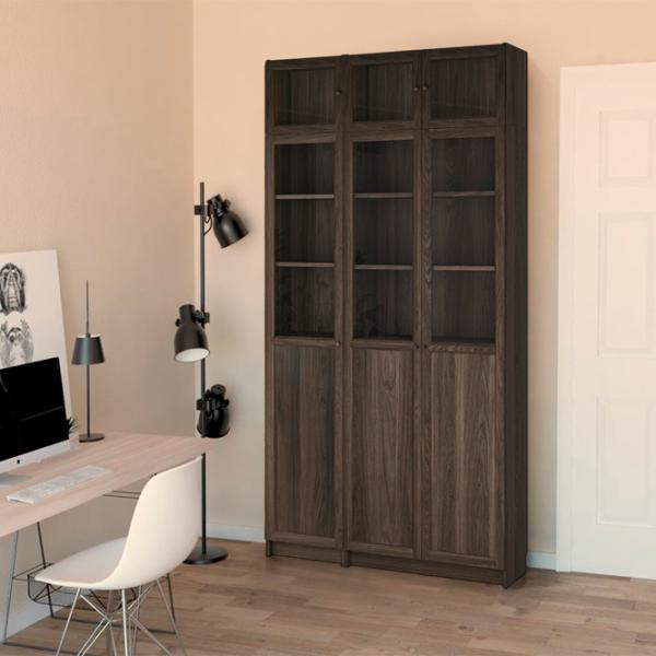 Шкаф с полками Ikea Billy/Oxberg 237 x 120 x 30см / МДФ / Темно Коричневый photo 9