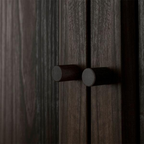 Шкаф с полками Ikea Billy/Oxberg 202 x 160 x 30см / МДФ / Темно Коричневый photo 5