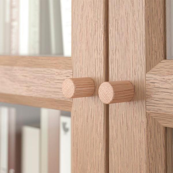 Шкаф с полками Ikea Billy/Oxberg 202 x 160 x 30см / МДФ / Дуб photo 2