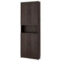 Dulap cu polițe Ikea Billy/Oxberg 237 x 80 x 30 / MDF / Dark Brown