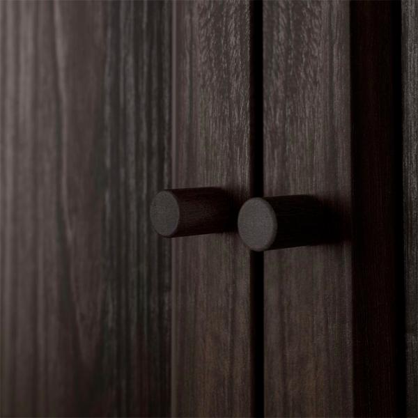 Шкаф с полками Ikea Billy/Oxberg 237 x 80 x 30см / МДФ / Темно Коричневый photo 4