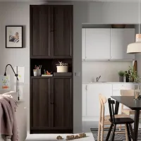 Dulap cu polițe Ikea Billy/Oxberg 237 x 80 x 30 / MDF / Dark Brown photo 5