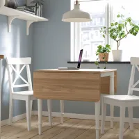Set masă și scaune Ikea Danderyd/Ingolf Dreptunghiulară / Lemn / Oak veneer photo 4