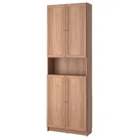 Dulap cu polițe Ikea Billy/Oxberg 237 x 80 x 30 / MDF / Stejar