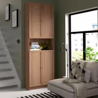Dulap cu polițe Ikea Billy/Oxberg 237 x 80 x 30 / MDF / Stejar photo 3