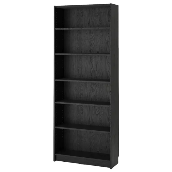 Шкаф с полками Ikea Billy/Hogbo 202 x 160 x 30см / МДФ / Дуб черный photo 3