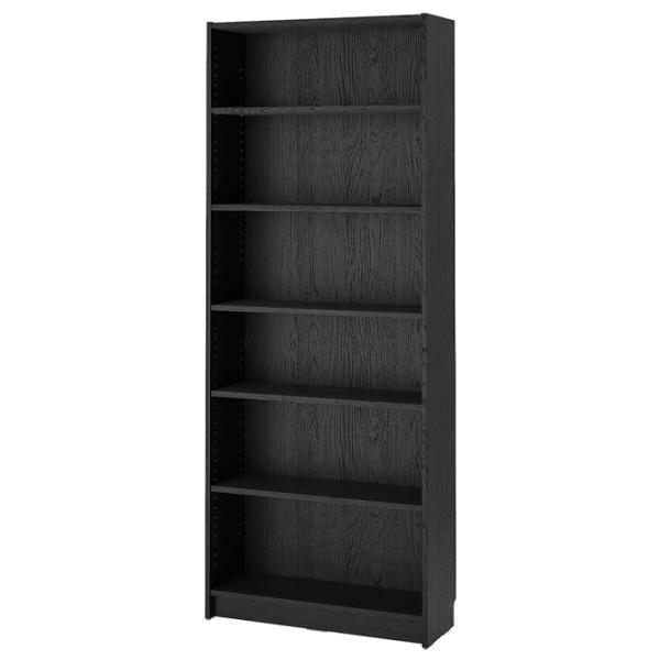 Шкаф с полками Ikea Billy/Hogbo 202 x 160 x 30см / МДФ / Дуб черный photo 3