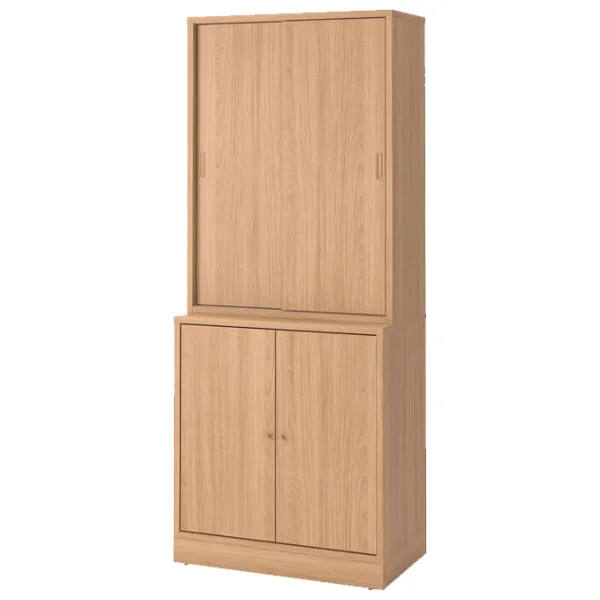 Шкаф с полками Ikea Tonstad 200.5 x 81.7 x 47см / МДФ / Дубовый Шпон photo 1