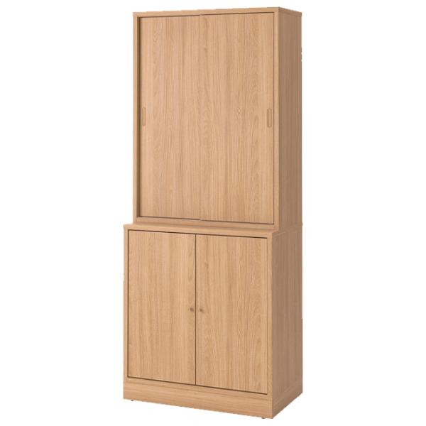 Шкаф с полками Ikea Tonstad 200.5 x 81.7 x 47см / МДФ / Дубовый Шпон photo 1