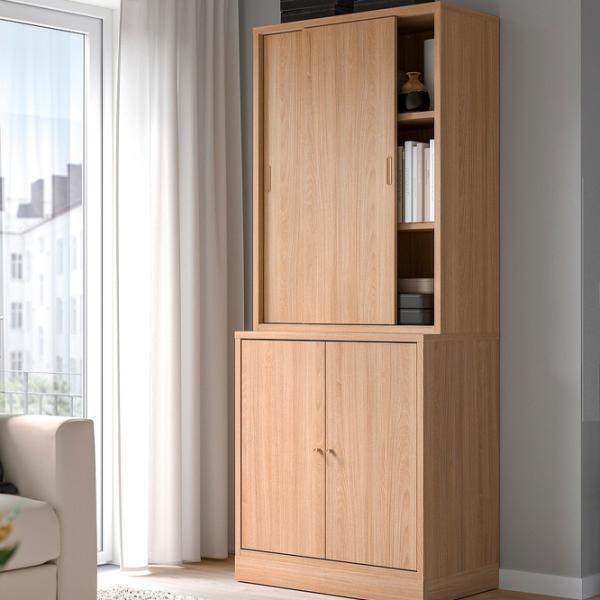 Шкаф с полками Ikea Tonstad 200.5 x 81.7 x 47см / МДФ / Дубовый Шпон photo 2