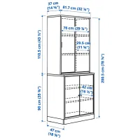 Шкаф с полками Ikea Tonstad 200.5 x 81.7 x 47см / МДФ / Дубовый Шпон photo 3