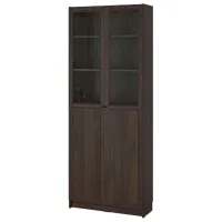 Dulap cu polițe Ikea Billy/Oxberg 202 x 80 x 30 / MDF / Dark Brown