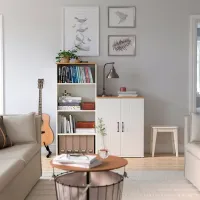 Шкаф с полками Ikea Skruvby 140 x 130 x 38см / МДФ / White photo 2