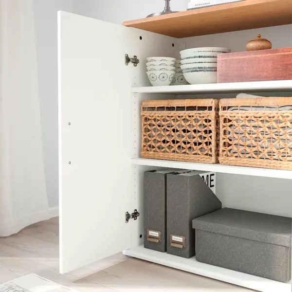 Dulap cu polițe Ikea Skruvby 140 x 130 x 38 / MDF / White photo 5 Dulap cu polițe Ikea Skruvby 140 x 130 x 38 / MDF / White photo 5