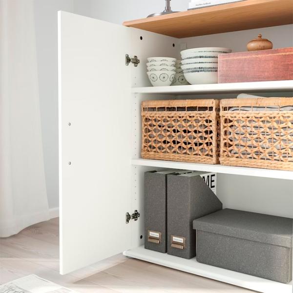 Dulap cu polițe Ikea Skruvby 140 x 130 x 38 / MDF / White photo 5 Dulap cu polițe Ikea Skruvby 140 x 130 x 38 / MDF / White photo 5