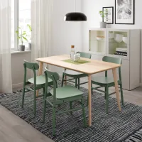 Set masă și scaune Ikea Lisabo/Ronninge Dreptunghiulară / PAL / Ash Veneer photo 6