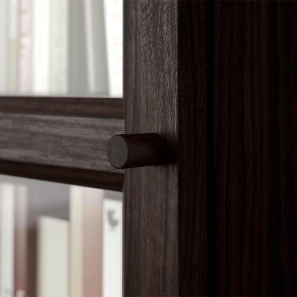 Шкаф с полками Ikea Billy/Oxberg 202 x 160 x 30см / МДФ / Темно Коричневый photo 4