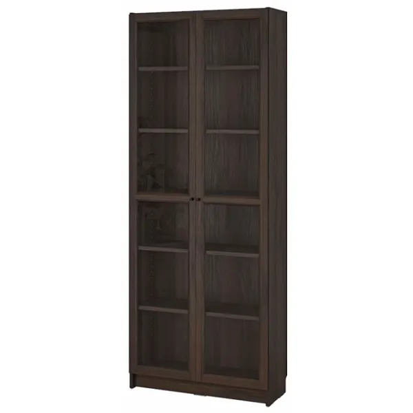 Шкаф с полками Ikea Billy/Oxberg 202 x 80 x 30см / МДФ / Темно Коричневый photo 1 Шкаф с полками Ikea Billy/Oxberg 202 x 80 x 30см / МДФ / Темно Коричневый photo 1