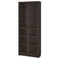 Dulap cu polițe Ikea Billy/Oxberg 202 x 80 x 30 / MDF / Dark Brown
