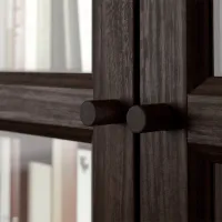 Шкаф с полками Ikea Billy/Oxberg 202 x 80 x 30см / МДФ / Темно Коричневый photo 4