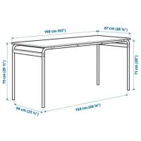 Set masă și scaune Ikea Grasala/Ostano/Remmarn Dreptunghiulară / PAL / White photo 2