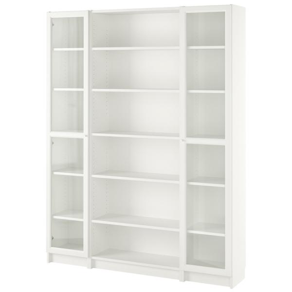 Шкаф с полками Ikea Billy/Oxberg 202 x 160 x 30см / МДФ / White photo 1
