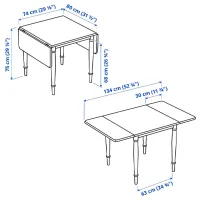 Set masă și scaune Ikea Danderyd/Vissle Pătrată / PAL / Oak veneer photo 7